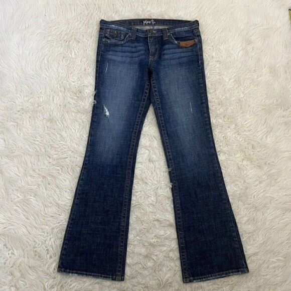Plastic by Gly Womens Vintage Western Boot Cut Flare Jeans Juniors Size 13 - Picture 1 of 11